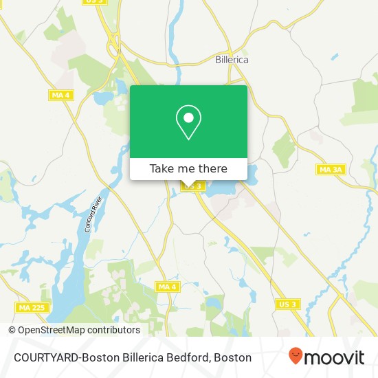 COURTYARD-Boston Billerica Bedford map