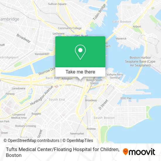 Mapa de Tufts Medical Center / Floating Hospital for Children