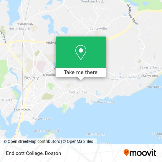 Mapa de Endicott College