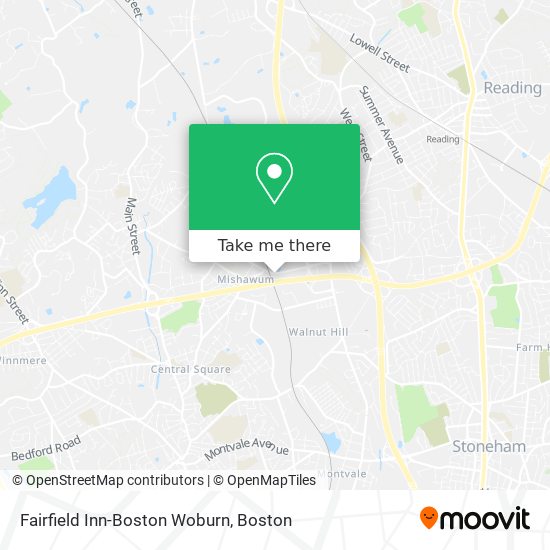 Mapa de Fairfield Inn-Boston Woburn
