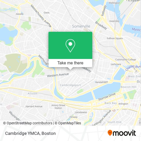 Mapa de Cambridge YMCA