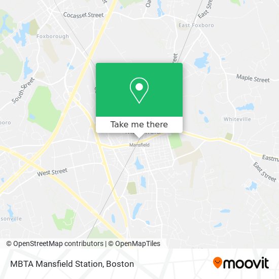 MBTA Mansfield Station map