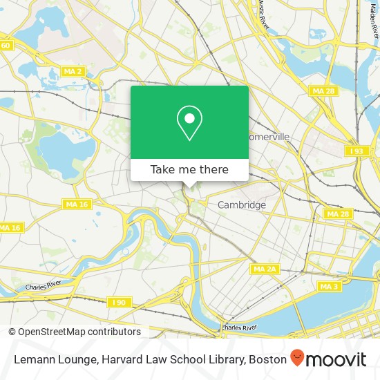 Mapa de Lemann Lounge, Harvard Law School Library