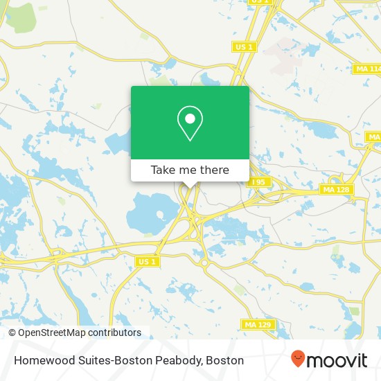 Homewood Suites-Boston Peabody map
