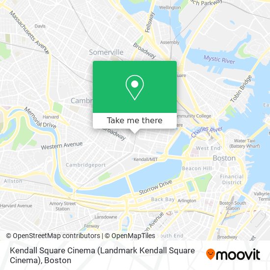 Kendall Square Cinema map