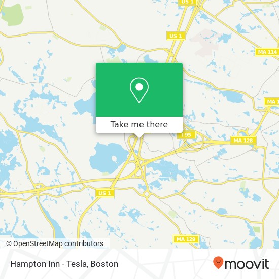 Hampton Inn - Tesla map