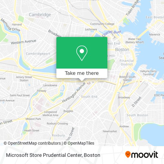 Mapa de Microsoft Store Prudential Center