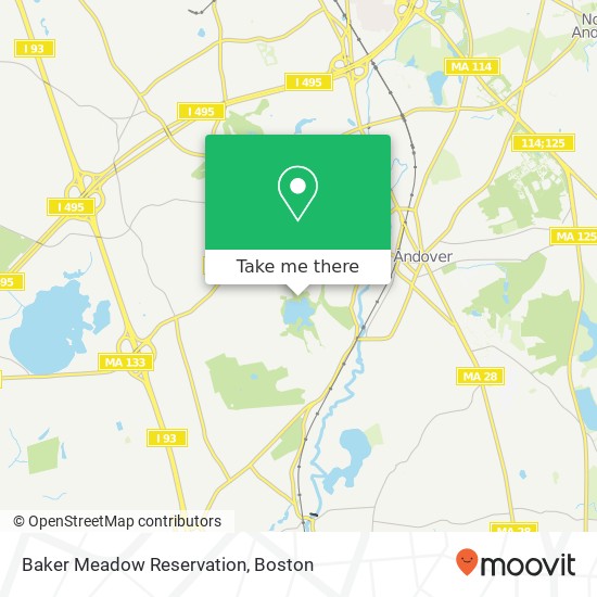 Baker Meadow Reservation map