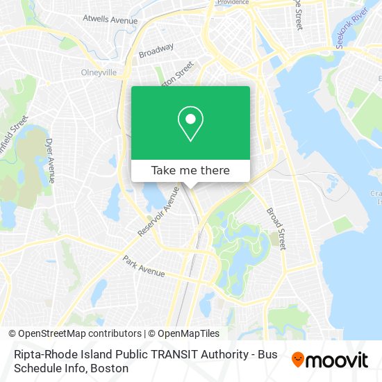 Ripta-Rhode Island Public TRANSIT Authority - Bus Schedule Info map