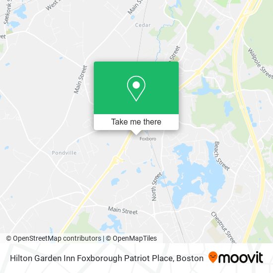 Mapa de Hilton Garden Inn Foxborough Patriot Place