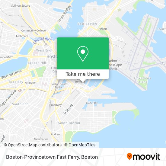 Boston-Provincetown Fast Ferry map