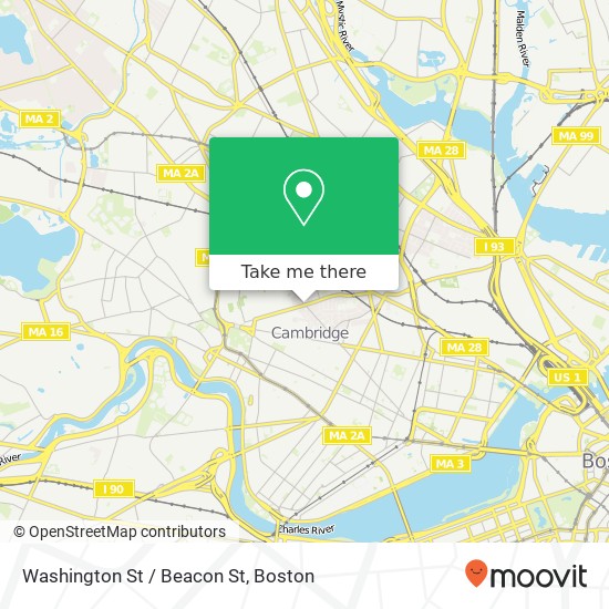 Mapa de Washington St / Beacon St