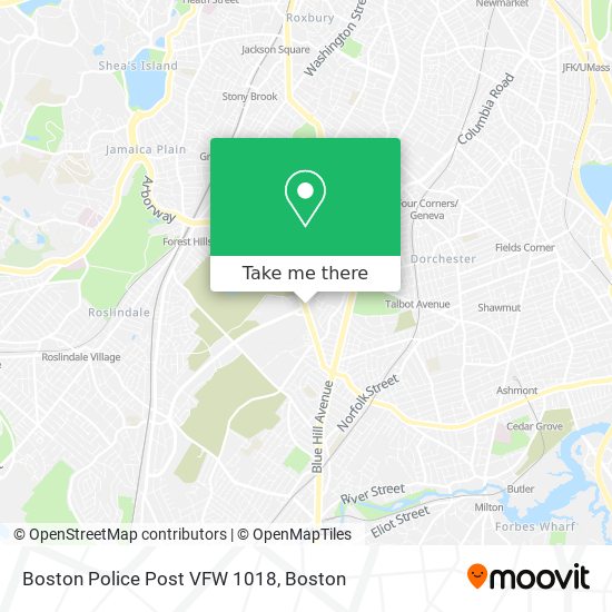 Boston Police Post VFW 1018 map