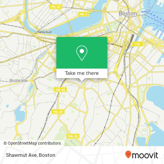Mapa de Shawmut Ave