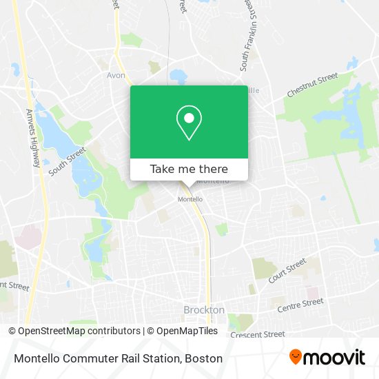 Montello Commuter Rail Station map