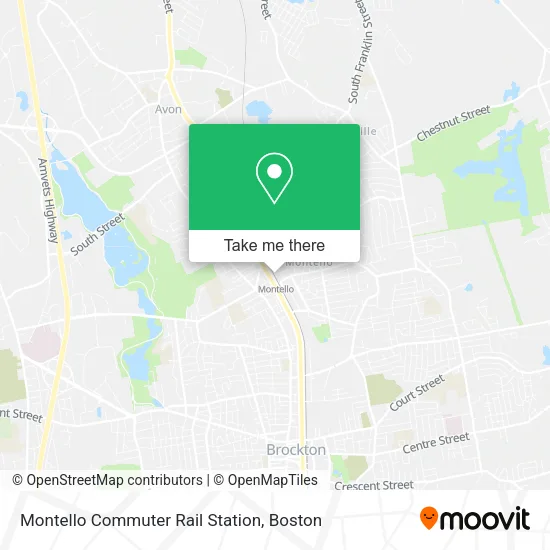 Mapa de Montello Commuter Rail Station