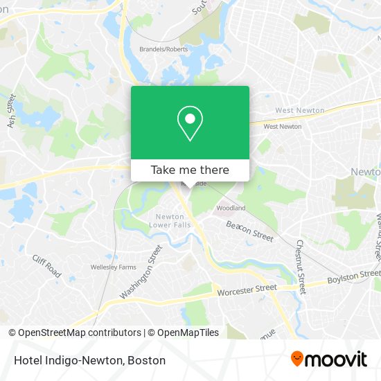 Mapa de Hotel Indigo-Newton