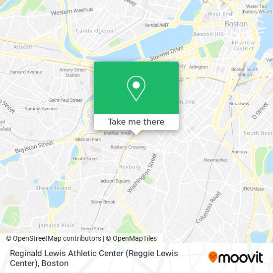 Mapa de Reginald Lewis Athletic Center (Reggie Lewis Center)