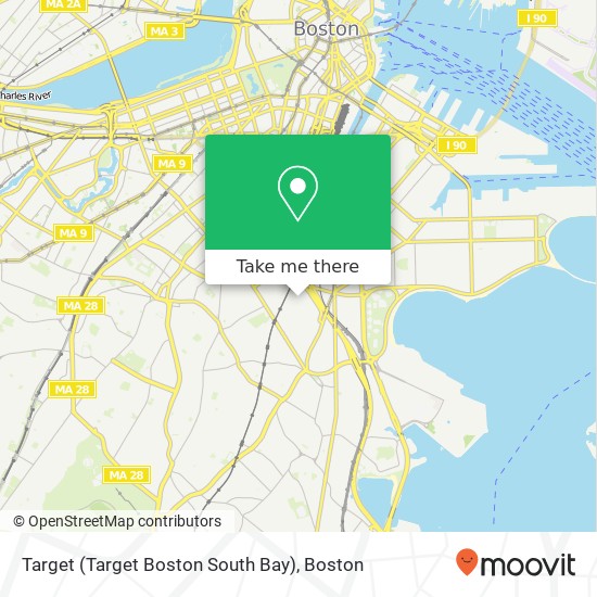 Mapa de Target (Target Boston South Bay)