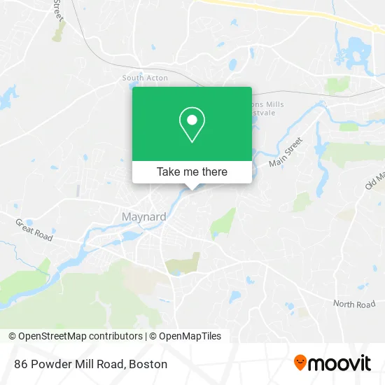 86 Powder Mill Road map