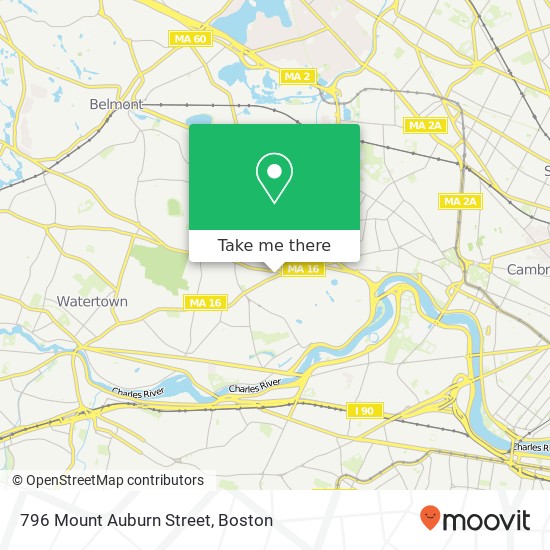 Mapa de 796 Mount Auburn Street