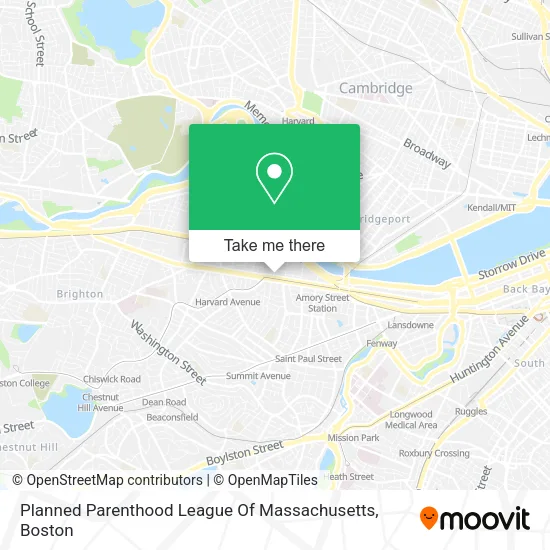 Planned Parenthood League Of Massachusetts map