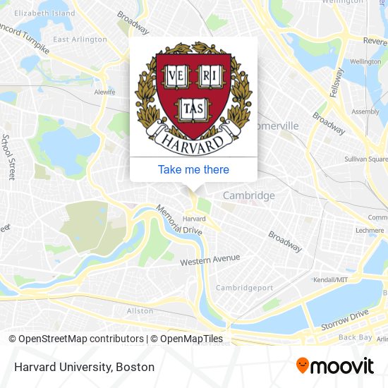 Harvard University map