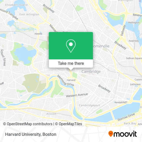 Harvard University map