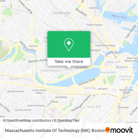 Mapa de Massachusetts Institute Of Technology (Mit)