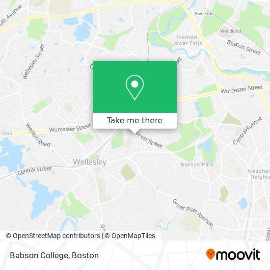 Mapa de Babson College