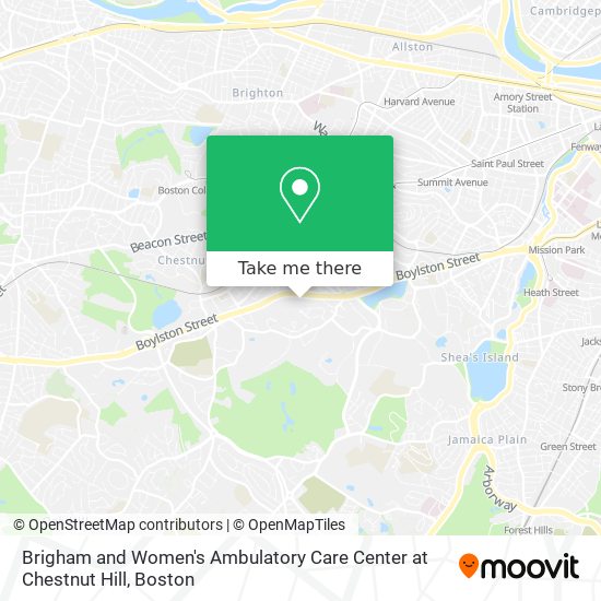 Mapa de Brigham and Women's Ambulatory Care Center at Chestnut Hill