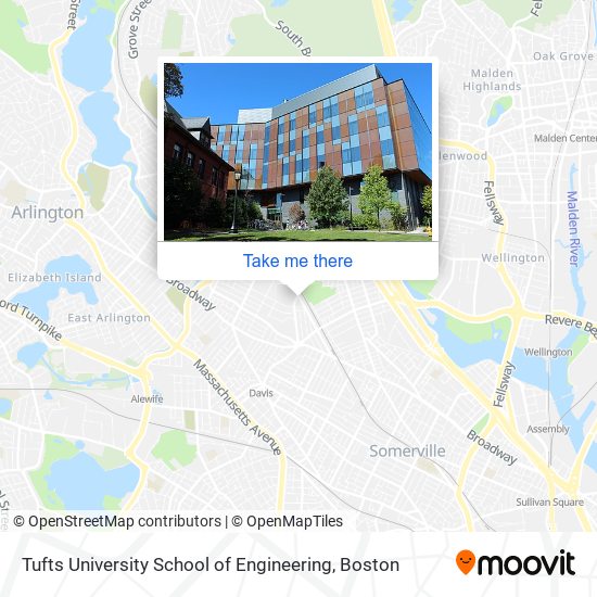 Mapa de Tufts University School of Engineering