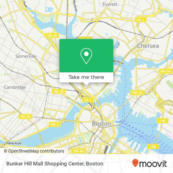 Mapa de Bunker Hill Mall Shopping Center