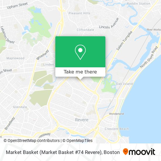 Mapa de Market Basket (Market Basket #74 Revere)