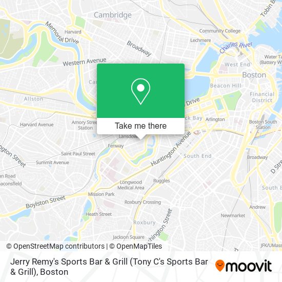 Mapa de Jerry Remy's Sports Bar & Grill (Tony C's Sports Bar & Grill)