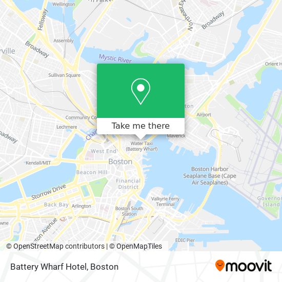 Mapa de Battery Wharf Hotel