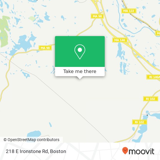 Mapa de 218 E Ironstone Rd, Harrisville, RI 02830