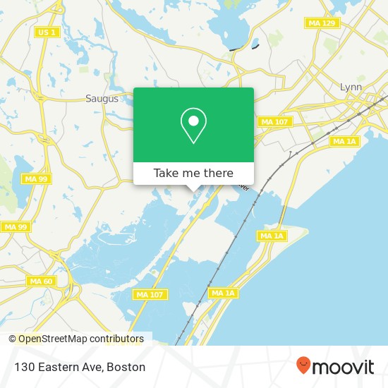 Mapa de 130 Eastern Ave, Saugus, MA 01906