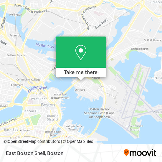 East Boston Shell map