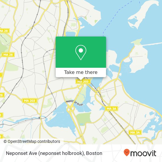 Neponset Ave (neponset holbrook), Dorchester, MA 02122 map