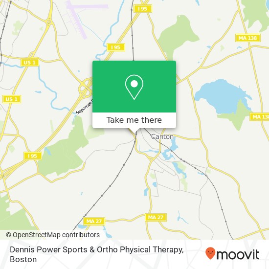 Mapa de Dennis Power Sports & Ortho Physical Therapy, 343 Neponset St