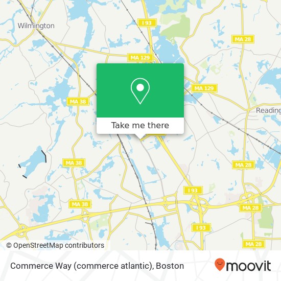 Mapa de Commerce Way (commerce atlantic), Woburn, MA 01801