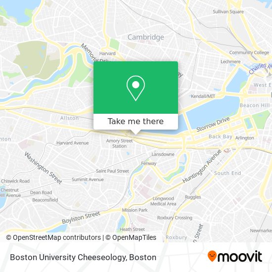 Boston University Cheeseology map