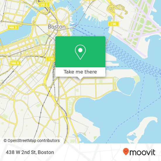 Mapa de 438 W 2nd St, South Boston, MA 02127