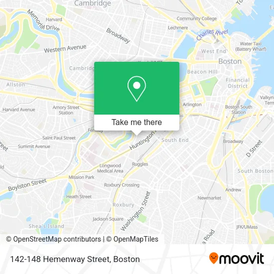142-148 Hemenway Street map