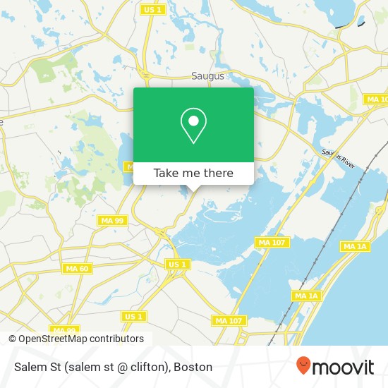 Salem St (salem st @ clifton) map