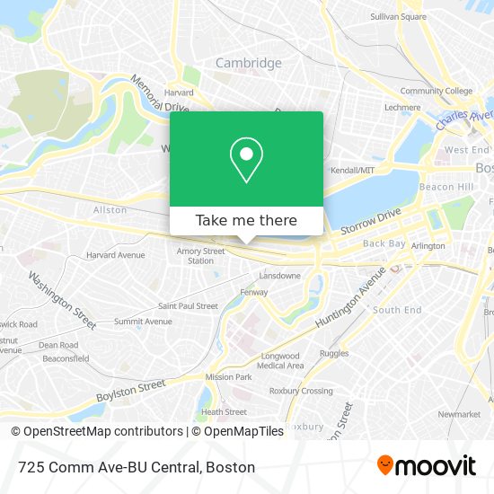 725 Comm Ave-BU Central map