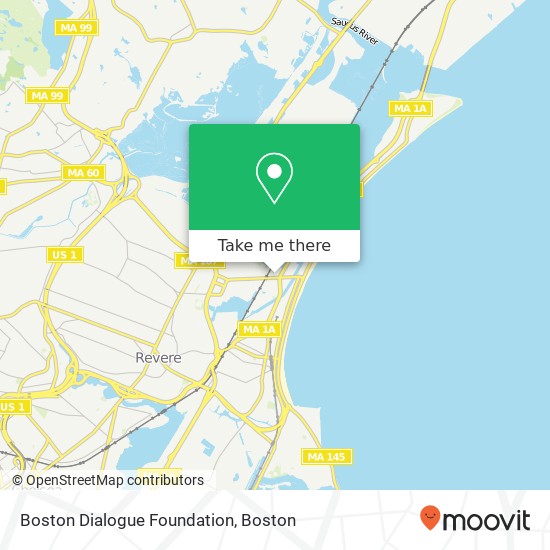 Mapa de Boston Dialogue Foundation, 500 Revere St