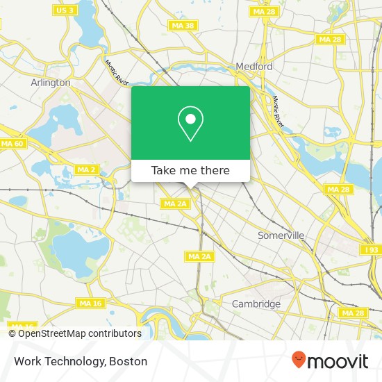 Mapa de Work Technology, 255 Elm St