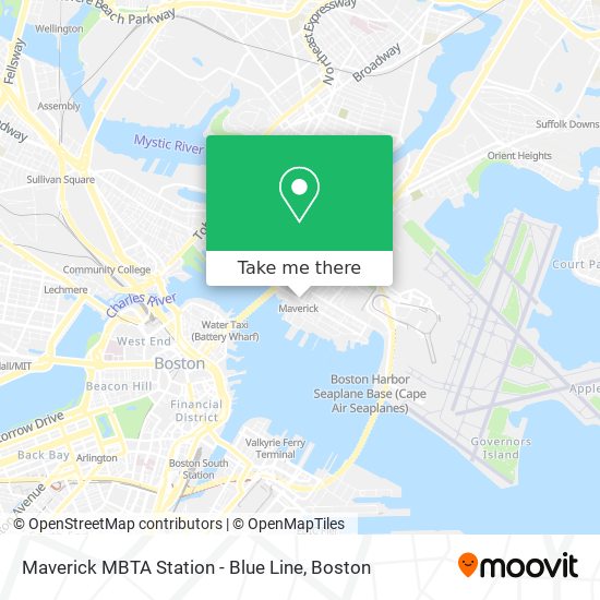 Maverick MBTA Station - Blue Line map